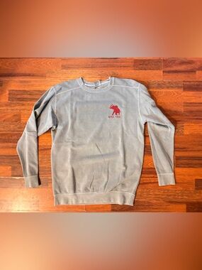 Gray Crewneck Sweater with Roll Tide Alabama Football